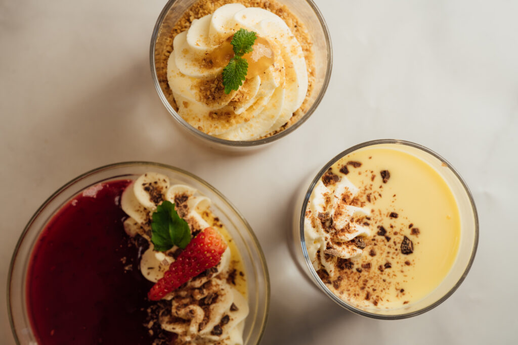 Et utvalg av våre nydelige desserter